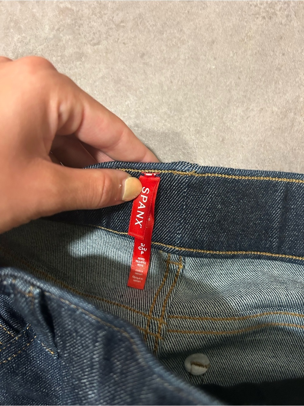 SPANX Crop Flare Jeans | Size Small | Dark Wash Denim | Pull-On Shaping Jeans - Picture 4 of 8